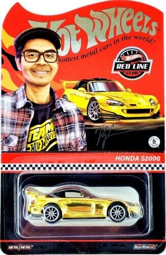 2022 Hot Wheels Red Line Club RLC Exclusive Honda S2000, Gold, Ryu Asada Tribute