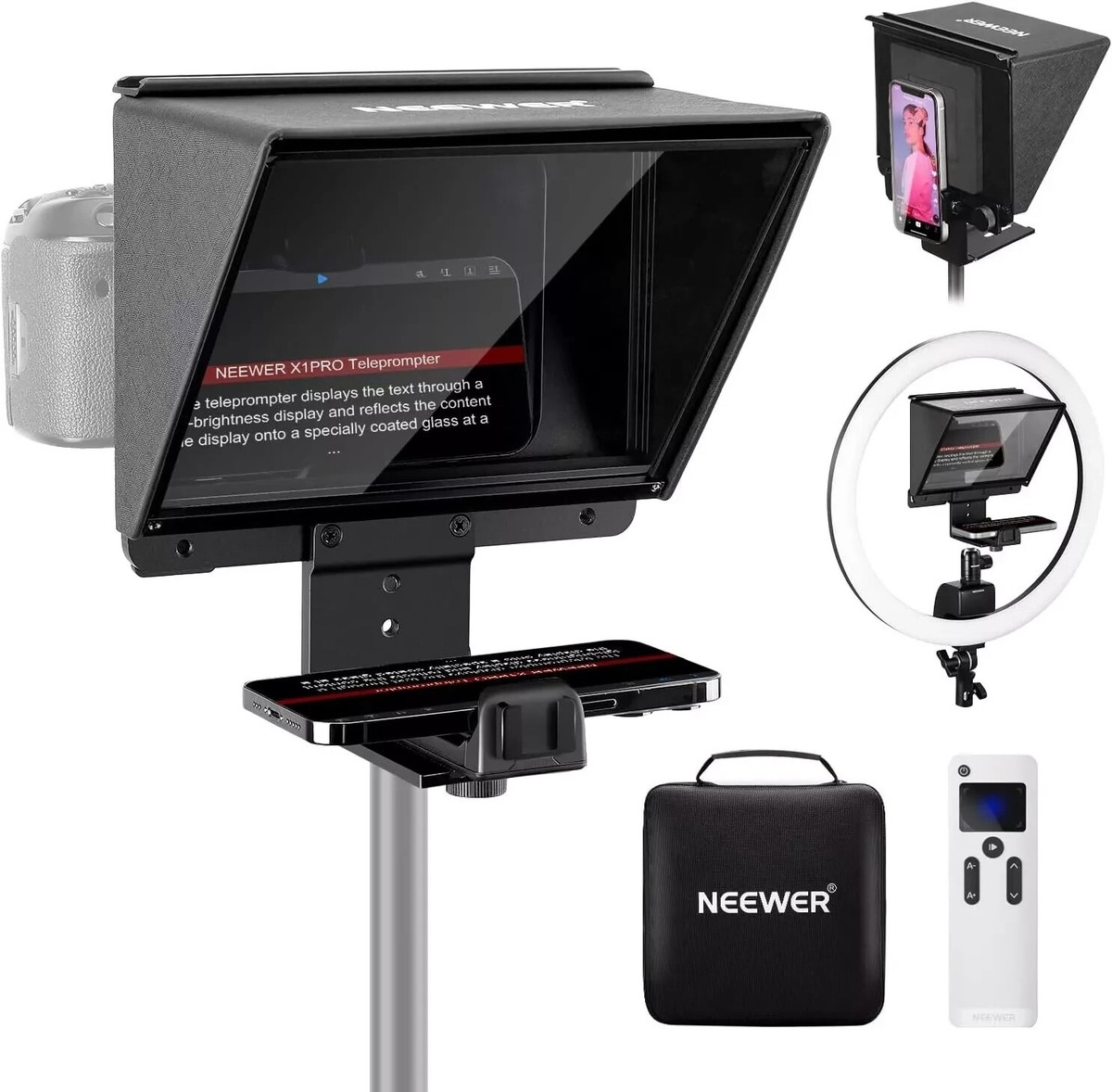 NEEWER X1 PRO テレプロンプター Neewer Teleprompter X1 Pro for Camera or Smartphone Shooting 9