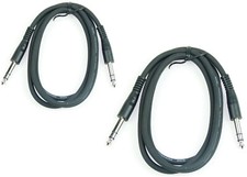2 x Symmetrisches Patchkabel 1,5 m Stereo TRS Klinke Kabel 6,3 mm Klinkenstecker