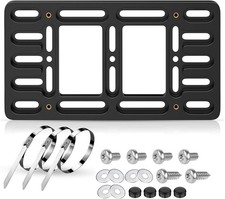 Universal Front License Plate Holder - No Drill Installation Bracket