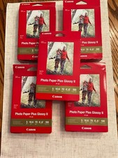 Canon Plus Glossy II PP301 4x6 Inkjet Photo Paper 500 Sheets Total Lot Of 5 NEW