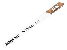 Image of Faithfull FAIJBT101B Jigsaw Blades T Shank For Wood T101B Pack 5