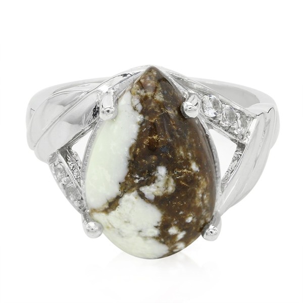 Cavill Silberring 4,69Ct WeißE Topase Tropfen 925 Sterling Damen-image