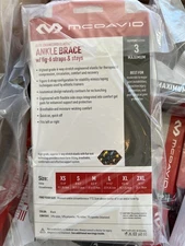 McDavid Cross ankle brace 6 strap and stays xsmall 7.5-8”
