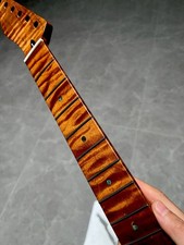 Stainless 22Fret Left-handed headstock Roasted Flame Maple Electric guitar neck