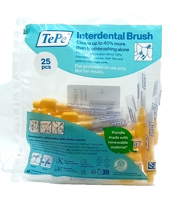 25x TePe Original  Interdentalbürsten 0,7mm gelb - Zahnzwischenraumbürsten