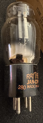 Mil Spec Type 80 St Globe Bottle POWER Rectifier VACUUM TUBE Raytheon