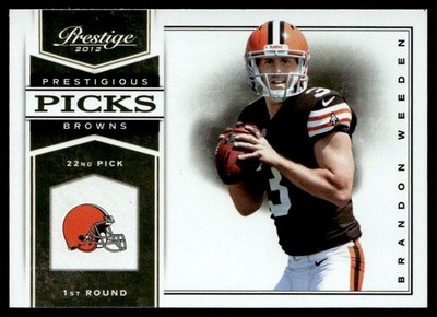 2012 Panini Prestige Prestigious Picks Brandon Weeden Rookie Cleveland Browns #8