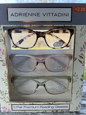 Adrienne Vittadini 3 Pair +2.50 Premium Reading Glasses | eBay