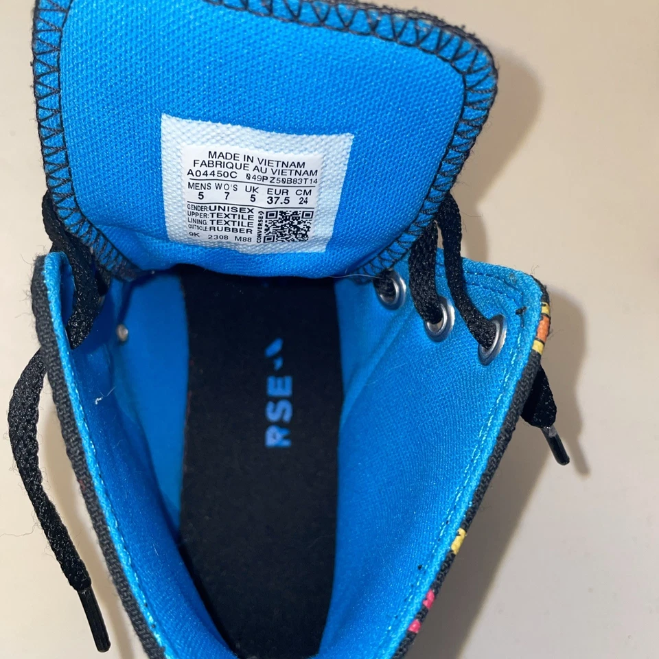 Zapatillas deportivas de baloncesto Converse All Star A04451 de lona de caña alta zapatos unisex EE. UU. 7 W Foto 4 de 4