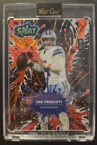 2025 Wild Card Splat Football - Dak Prescott [Orange1 Cross Hatch Parallel /18]