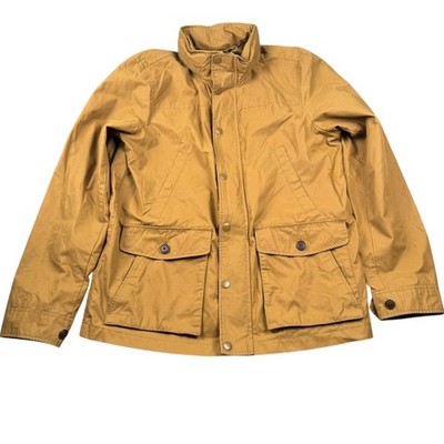 Gap Men's Canvas Utility Field Jacket Hidden Hood  Amber Brown Size L 687