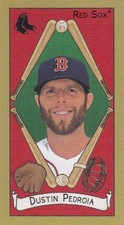 DUSTIN PEDROIA TOPPS T205 205 MINI BASE CARD BOSTON RED SOX 2025 25