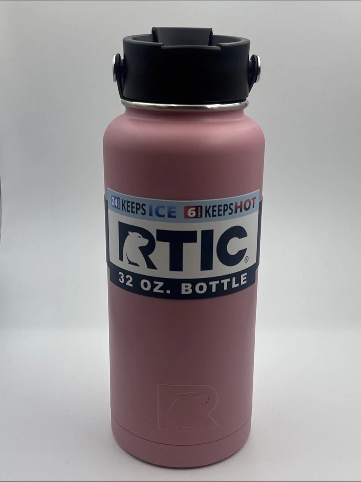 Botella de agua aislada al vacío RTIC 32 oz acero inoxidable metal rosa NUEVO Foto 2 de 4