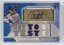 2018 Topps Triple Threads Relics Sapphire 2/3 Willson Contreras Auto 05bt