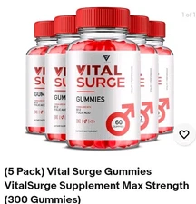 (5 Pack) Vital Surge Gummies VitalSurge Supplement Max Strength (300 Gummies)