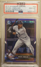 2018 Bowman Chrome Miguel Andujar Purple Refractor /250 #69 Yankees PSA 10