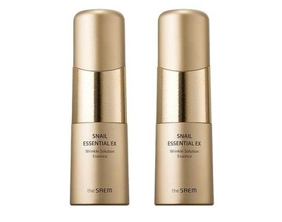 THE SAEM Snail Essential EX Wrinkle Essence 50ml x 2 | K-Beauty Anti-Aging Serum