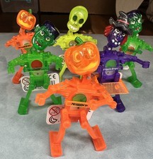 6 Vintage Halloween Z Wind UPS Noggin Bops Dancing Skeleton Witch Frankenstein