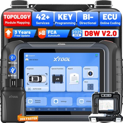 2025 XTOOL D8W Bidirectional OBD2 Scanner Full System Diagnostic Key Programmer
