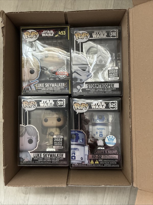 Funko Pop Star Wars X4 With Proctecers R2d2 625