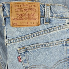 Vintage Men's 28x30 Levi's 550 Denim Jeans Relaxed Fit Y2K 90s - USA Made