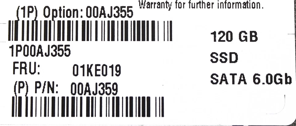 IBM 00AJ355 120GB MLC 2.5" SATA SSD PN 00AJ356 - Image 2 of 4