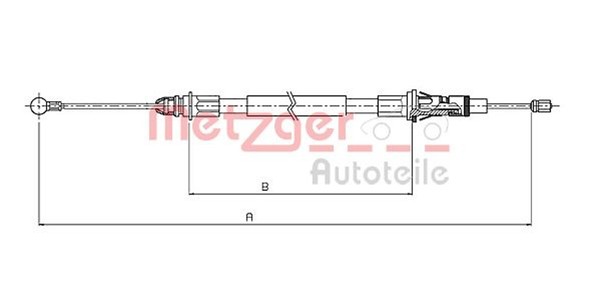 Bremsseil Seilzug Feststellbremse Metzger Autoteile 10.6854 FüR Movano Opel X70-image