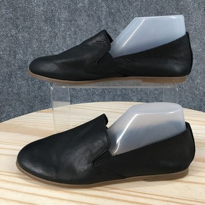 Lucky Brand Shoes Womens 6.5M Charsa 2 Casual Slip On Flat Loafers Black Leather