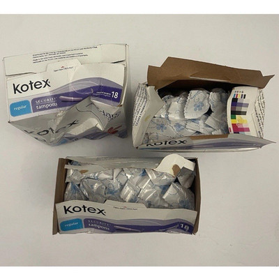 Kotex Security Tampons Regular Unscented Plastic 18 Pack White