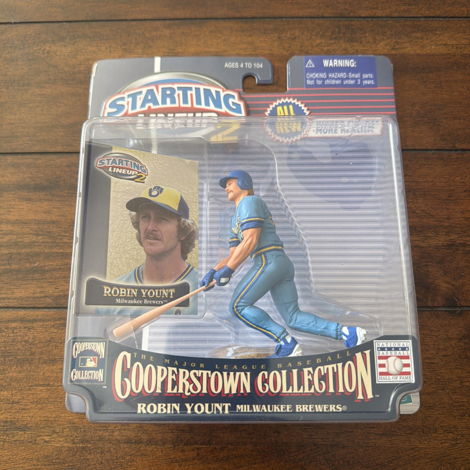 ROBIN YOUNT MILWAUKEE BREWERS 2000 COOPERSTOWN COLLECTION STARTING LINEUP 2 NIB