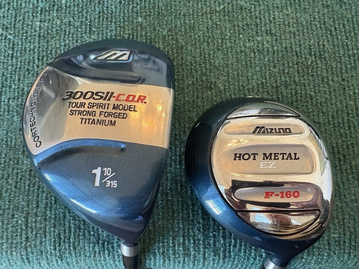 RARE MINTY MIZUNO 300SII-C.O.R. Driver & Hot Metal EZ F-160 3-Wood