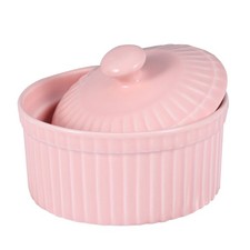 Small Dessert Bowls Desert Cups with Lids Baking Dish Pink Jelly