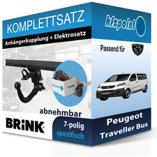 Für Peugeot Traveller Bus 16- BRINK Anhängerkupplung abnehmbar + 7polig neu