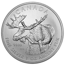 2012 Canadian $5 Maple Leaf Wildlife Series MOOSE BU 9999%