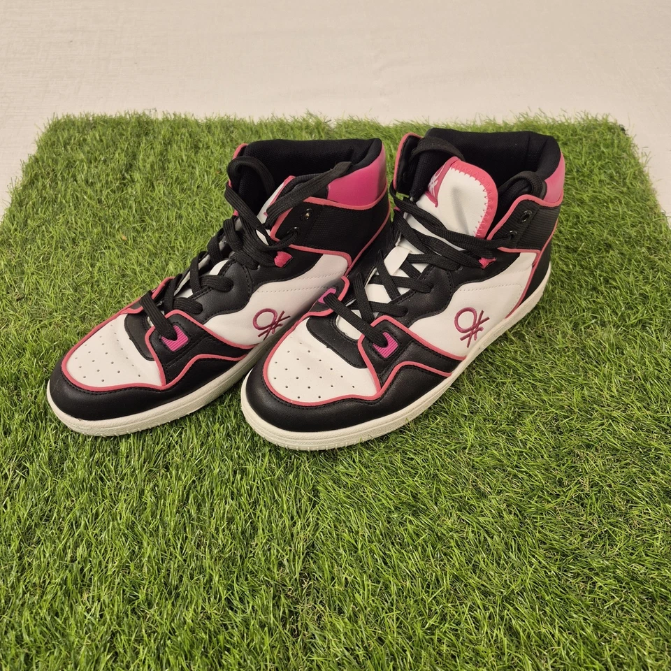 Zapatilla deportiva de caña alta usada UNiTED COLORS OF BENETTON EU40 US7.5 rosa/negro Foto 3 de 4