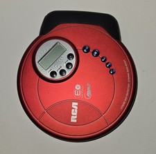 RCA Compact Disc CD Player RP2520 WORKS GREAT Red MP3 Screen Car, Walk Battery