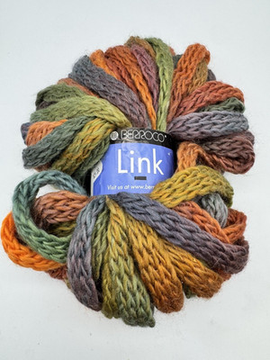 BERROCO Link Wool & Acrylic Yarn 7oz #3241 Green, Orange, Blue, Sage, ITALY