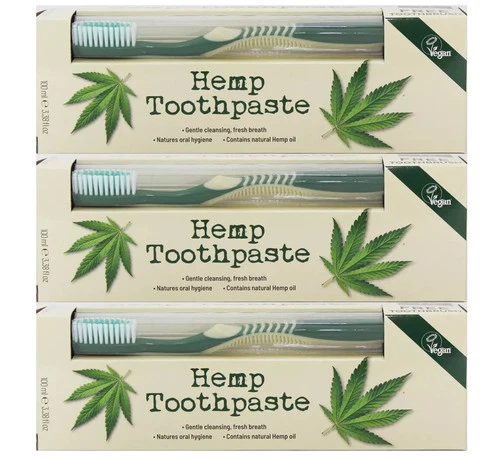 3 X XOC Hemp Toothpaste With A Free Toothbrush