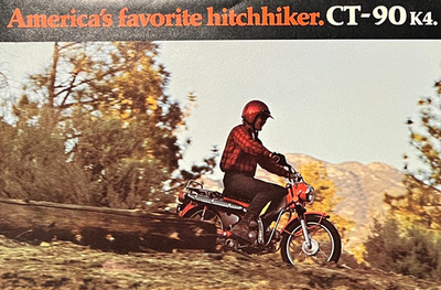 1972 Honda CT-90 K4 Trail double-sided/bi-fold brochure-literature NOS CT90