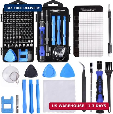 HPFIX Precision Screwdriver Sets 124-Piece Computer Tool Kit with 101 Bits Magne