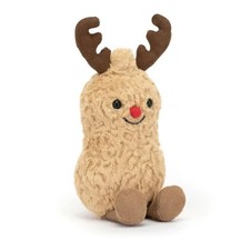 Juguete de peluche suave Jellycat AMUSIBLE RENO MANÍ divertido regalos de Navidad-Navidad