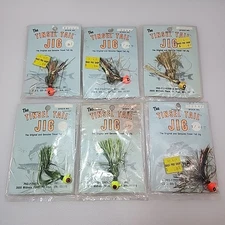(6) Vintage Pro-Fisherman Tinsel Tail Jig Lures Lot Original Packaging NOS