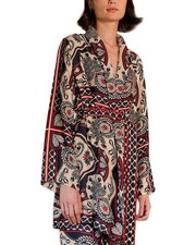 Farm Rio Passion Scarf Black Kimono Women's