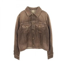 LOUIS VUITTON Denim Jacket Blouson 44 RM261M P42 HUA72W cotton Brown Used LV