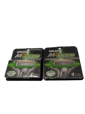 2 Pkgs.  Mach3 M3 Power Mach 3 Razor Blade Shaver Refill,Total 8 Ctgs.
