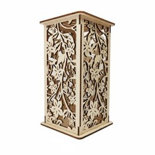 Wooden Vase Lightweight Carved Wooden Vase Rustic for Shelf