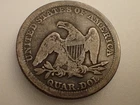 1857 Seated Liberty Silver Quarter 25c
