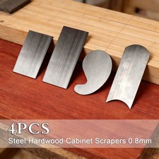 4x Manganese Steel Wood Cabinet Scrapers Scraper 0.8mm Thickness for hardwood UK