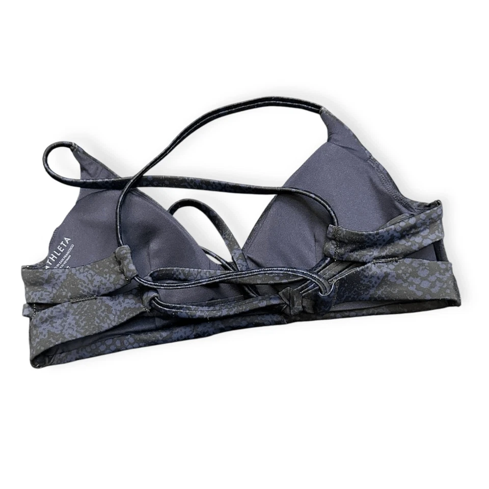 ATHLETA Women’s Navy Blue Black Snake Print Triangle Bikini Top Size Small Style - Image 4 of 4